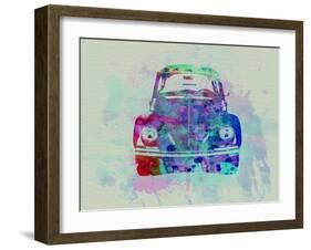 VW Beetle Watercolor 2-NaxArt-Framed Art Print