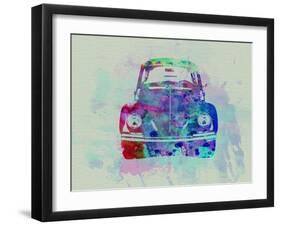 VW Beetle Watercolor 2-NaxArt-Framed Art Print