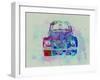 VW Beetle Watercolor 2-NaxArt-Framed Art Print