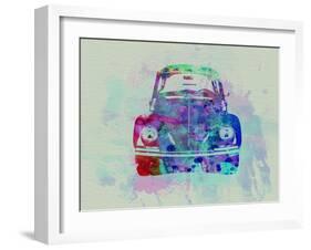 VW Beetle Watercolor 2-NaxArt-Framed Art Print