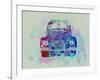 VW Beetle Watercolor 2-NaxArt-Framed Art Print