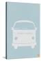 VW Bus Blue Poster-NaxArt-Stretched Canvas