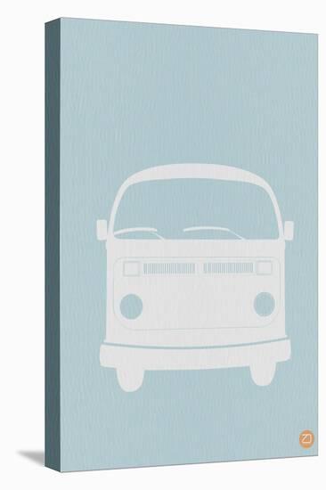 VW Bus Blue Poster-NaxArt-Stretched Canvas