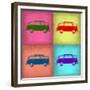 VW Bus Pop Art 1-NaxArt-Framed Premium Giclee Print