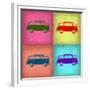 VW Bus Pop Art 1-NaxArt-Framed Premium Giclee Print