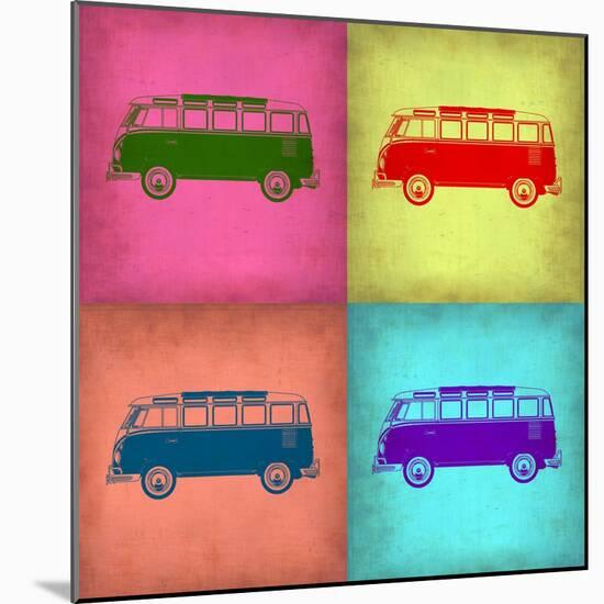 VW Bus Pop Art 1-NaxArt-Mounted Art Print