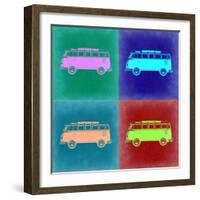 VW Bus Pop Art 2-NaxArt-Framed Art Print