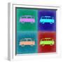 VW Bus Pop Art 2-NaxArt-Framed Art Print