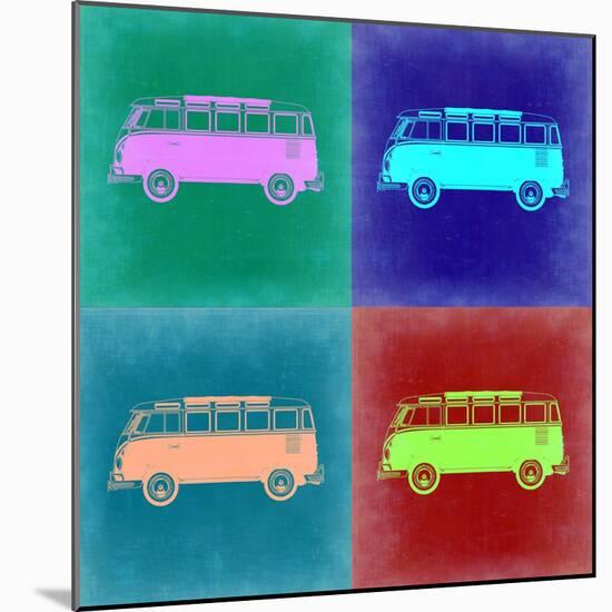 VW Bus Pop Art 2-NaxArt-Mounted Art Print