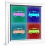 VW Bus Pop Art 2-NaxArt-Framed Art Print