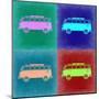 VW Bus Pop Art 2-NaxArt-Mounted Art Print