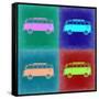 VW Bus Pop Art 2-NaxArt-Framed Stretched Canvas