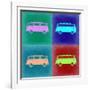 VW Bus Pop Art 2-NaxArt-Framed Art Print