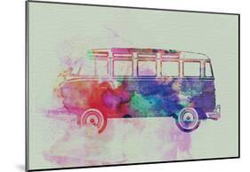 VW Bus Watercolor-NaxArt-Mounted Poster