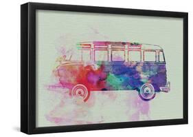 VW Bus Watercolor-NaxArt-Framed Poster