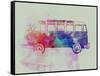 VW Bus Watercolor-NaxArt-Framed Stretched Canvas