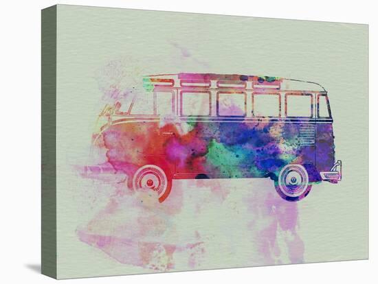 VW Bus Watercolor-NaxArt-Stretched Canvas