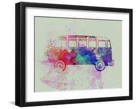 VW Bus Watercolor-NaxArt-Framed Art Print