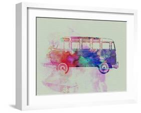 VW Bus Watercolor-NaxArt-Framed Art Print