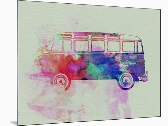 VW Bus Watercolor-NaxArt-Mounted Art Print