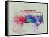 VW Bus Watercolor-NaxArt-Framed Stretched Canvas