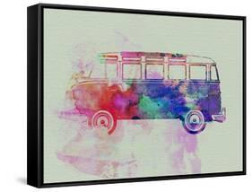 VW Bus Watercolor-NaxArt-Framed Stretched Canvas