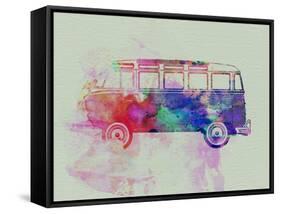 VW Bus Watercolor-NaxArt-Framed Stretched Canvas