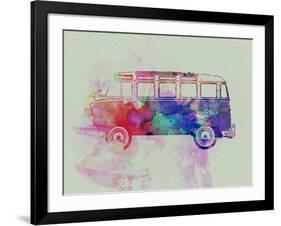 VW Bus Watercolor-NaxArt-Framed Art Print