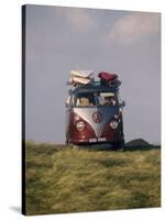 VW Camper Van with Surf Boards on Roof-Dominic Harcourt-webster-Stretched Canvas