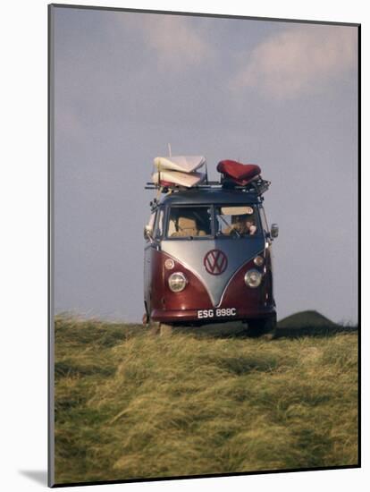 VW Camper Van with Surf Boards on Roof-Dominic Harcourt-webster-Mounted Photographic Print
