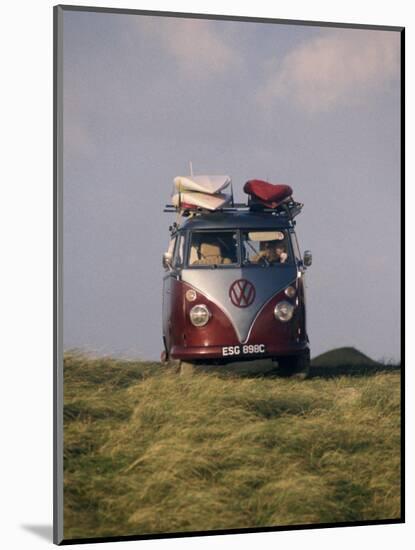 VW Camper Van with Surf Boards on Roof-Dominic Harcourt-webster-Mounted Photographic Print