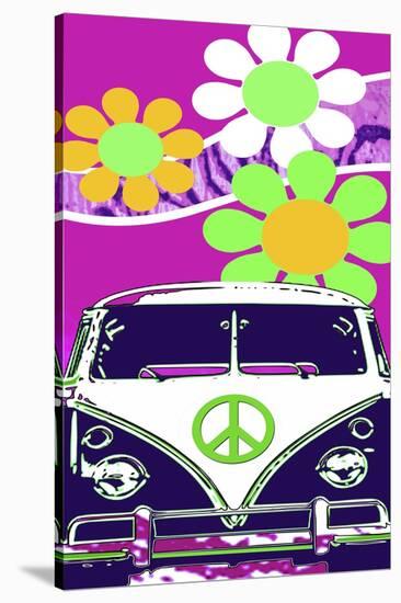 VW Fuscia-Larry Hunter-Stretched Canvas