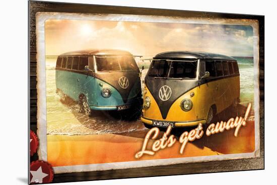 VW- Lets Get Away Camper Vans-null-Mounted Poster