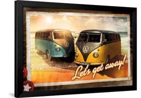 VW- Lets Get Away Camper Vans-null-Framed Poster