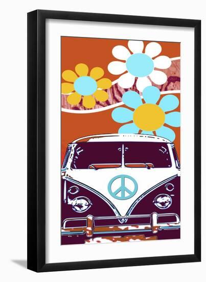 VW Orange-Larry Hunter-Framed Giclee Print