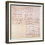 W.23R Architectural Sketch with Notes-Michelangelo Buonarroti-Framed Giclee Print