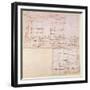 W.23R Architectural Sketch with Notes-Michelangelo Buonarroti-Framed Giclee Print