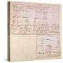 W.23R Architectural Sketch with Notes-Michelangelo Buonarroti-Stretched Canvas