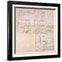 W.23R Architectural Sketch with Notes-Michelangelo Buonarroti-Framed Giclee Print