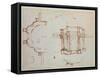 W.24R Architectural Sketch-Michelangelo Buonarroti-Framed Stretched Canvas