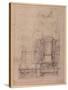 W.26R Design for the Medici Chapel in the Church of San Lorenzo, Florence (Charcoal)-Michelangelo Buonarroti-Stretched Canvas