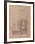 W.26R Design for the Medici Chapel in the Church of San Lorenzo, Florence (Charcoal)-Michelangelo Buonarroti-Framed Giclee Print