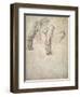 W.63R Study of a Male Nude, Leaning Back on His Hands-Michelangelo Buonarroti-Framed Premium Giclee Print