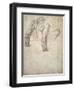 W.63R Study of a Male Nude, Leaning Back on His Hands-Michelangelo Buonarroti-Framed Premium Giclee Print