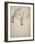 W.63R Study of a Male Nude, Leaning Back on His Hands-Michelangelo Buonarroti-Framed Premium Giclee Print