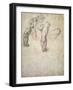 W.63R Study of a Male Nude, Leaning Back on His Hands-Michelangelo Buonarroti-Framed Premium Giclee Print