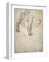 W.63R Study of a Male Nude, Leaning Back on His Hands-Michelangelo Buonarroti-Framed Premium Giclee Print