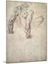 W.63R Study of a Male Nude, Leaning Back on His Hands-Michelangelo Buonarroti-Mounted Giclee Print