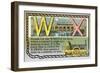 W and X-null-Framed Art Print