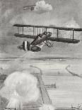 Squadron Leader Spenser Grey Flying over Cologne, 8 October 1914-W. Avis-Mounted Giclee Print